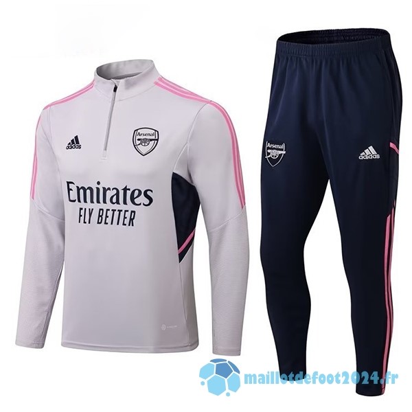 Nouveau Survêtements Enfant Arsenal 2022 2023 Gris Noir Rose