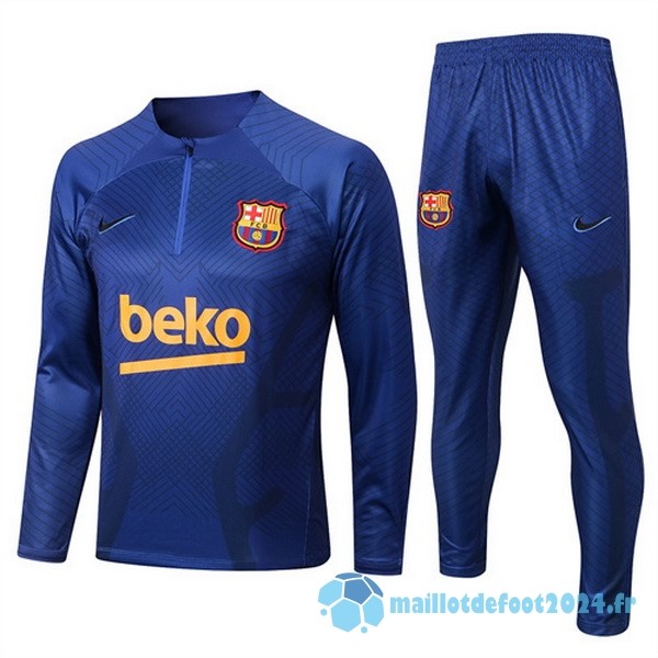 Nouveau Survêtements Enfant Barcelona 2022 2023 Bleu II Marine