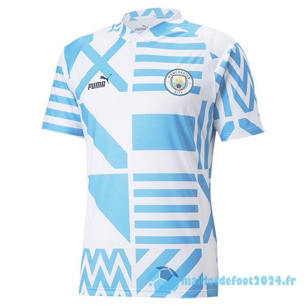 Nouveau Thailande Antes del Juego Maillot Manchester City 2022 2023 Bleu