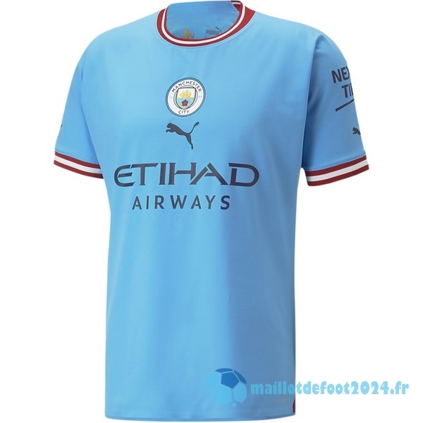 Nouveau Thailande Domicile Joueurs Maillot Manchester City 2022 2023 Bleu