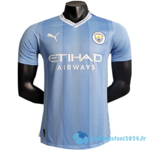 Nouveau Thailande Domicile Joueurs Maillot Manchester City 2023 2024 Bleu