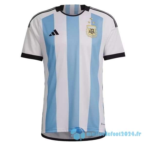 Nouveau Thailande Domicile Maillot Argentine 3 Stars 2022 Bleu Blanc