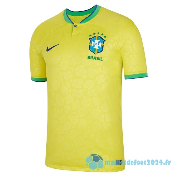 Nouveau Thailande Domicile Maillot Brésil 2022 Jaune