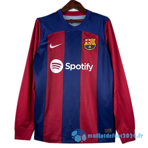 Nouveau Thailande Domicile Maillot Manches Longues Barcelona 2023 2024 Rouge Bleu