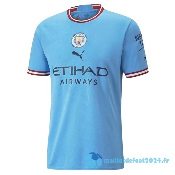 Nouveau Thailande Domicile Maillot Manchester City 2022 2023 Bleu