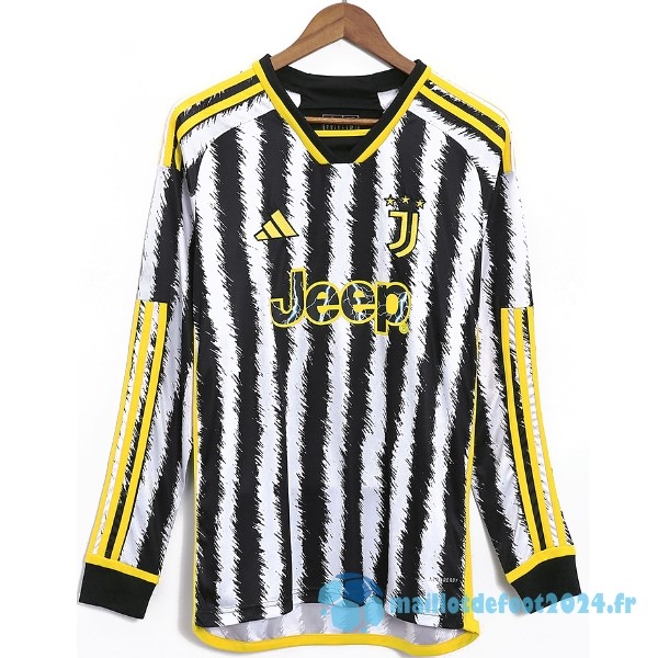 Nouveau Thailande Domicile Manches Longues Juventus 2023 2024 Jaune Noir