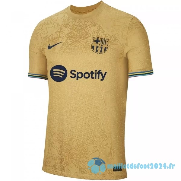 Nouveau Thailande Exterieur Joueurs Maillot Barcelona 2022 2023 Jaune