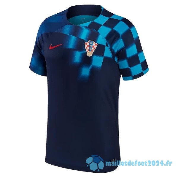 Nouveau Thailande Exterieur Maillot Croatie 2022 Bleu