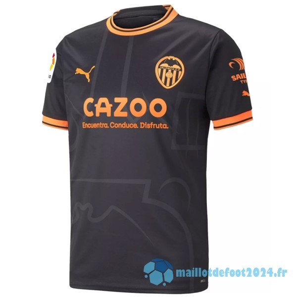 Nouveau Thailande Exterieur Maillot Valencia 2022 2023 Noir