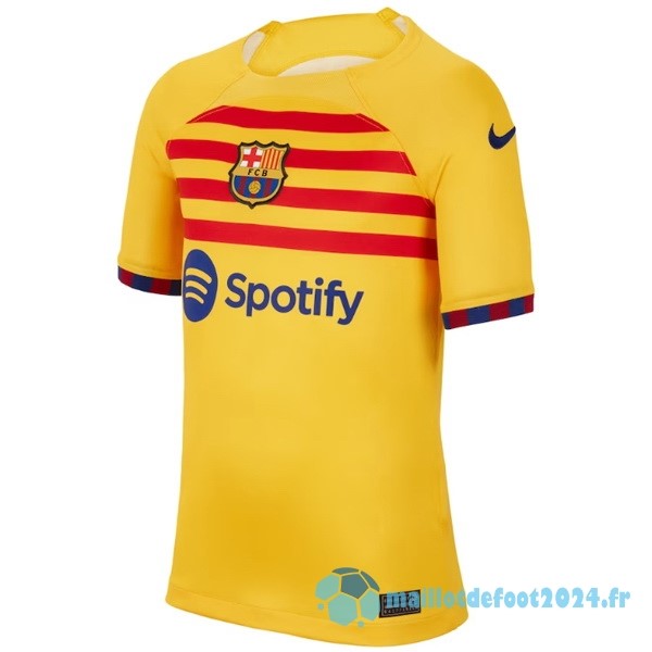 Nouveau Thailande Fourth Maillot Barcelona 2022 2023 Jaune