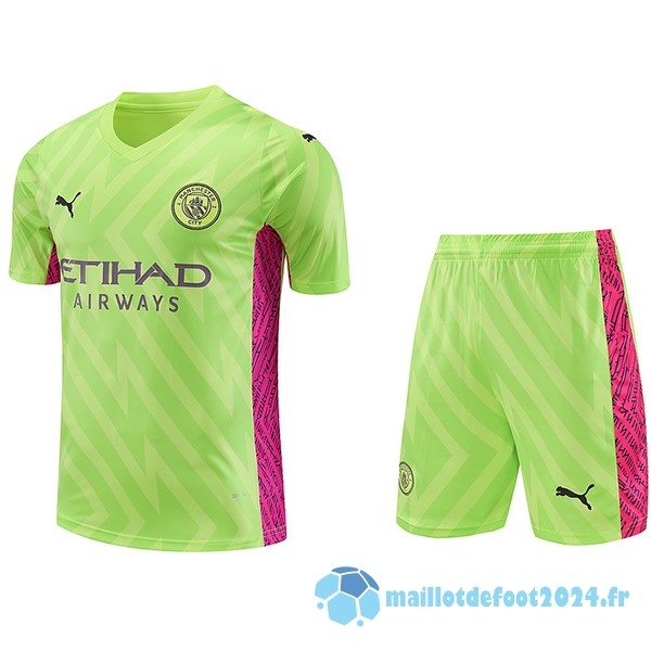 Nouveau Thailande Gardien Conjunto De Homme Manchester City 2023 2024 Jaune