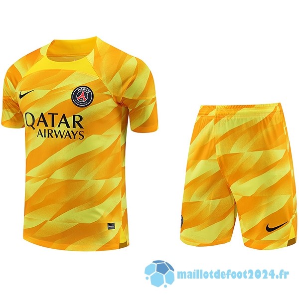 Nouveau Thailande Gardien Conjunto De Homme Paris Saint Germain 2023 2024 Jaune