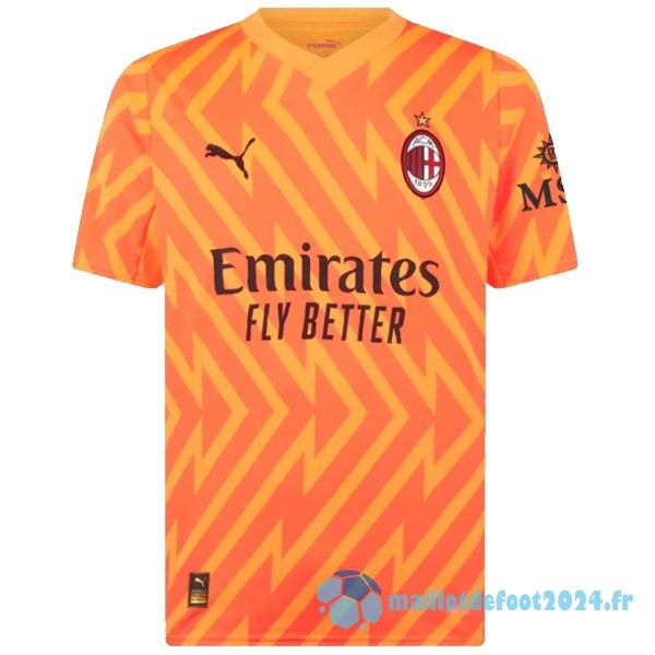 Nouveau Thailande Gardien Maillot AC Milan 2023 2024 Orange