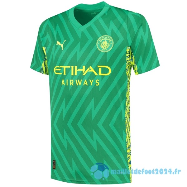 Nouveau Thailande Gardien Maillot Manchester City 2023 2024 Vert