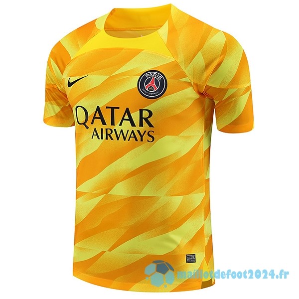 Nouveau Thailande Gardien Maillot Paris Saint Germain 2023 2024 Jaune