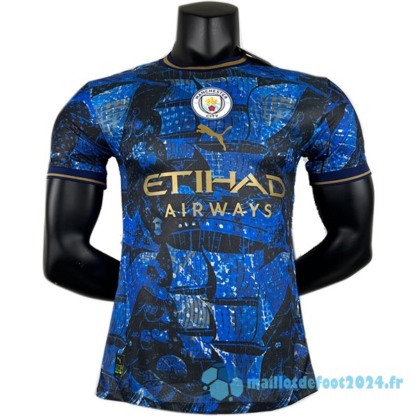 Nouveau Thailande Joueurs Spécial Maillot Manchester City 2023 2024 Bleu Marine