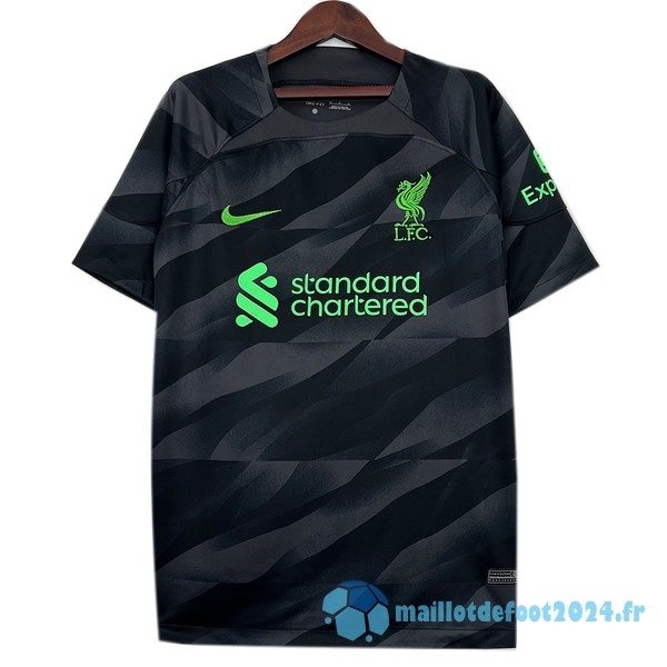 Nouveau Thailande Maillot Gardien Liverpool 2023 2024 Noir Gris