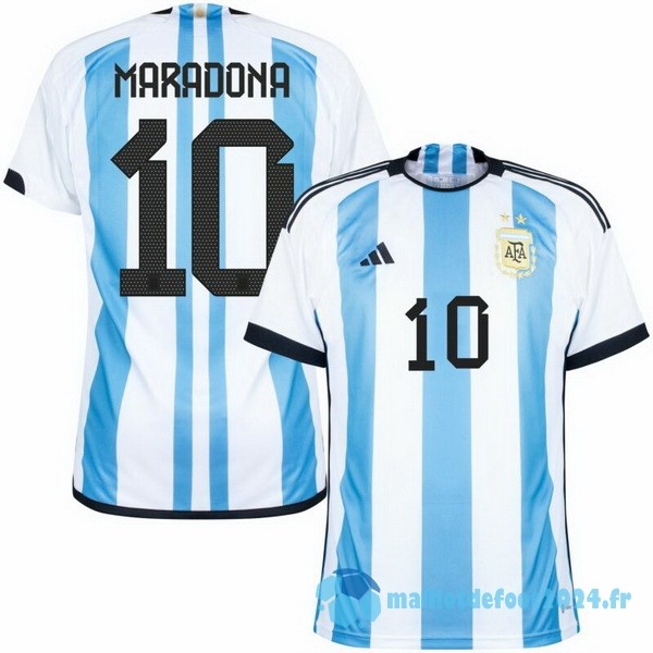 Nouveau Thailande NO.10 Maradona Domicile Maillot Argentine 2022 Bleu