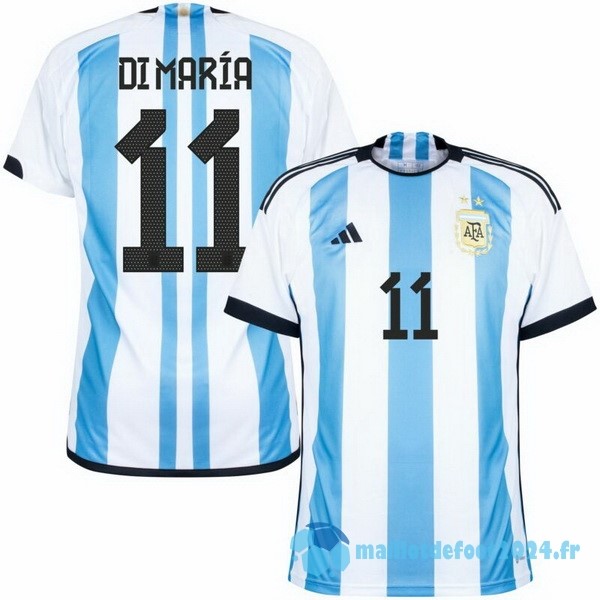 Nouveau Thailande NO.11 Di María Domicile Maillot Argentine 2022 Bleu