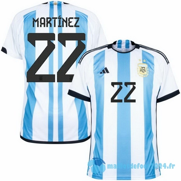 Nouveau Thailande NO.22 Martínez Domicile Maillot Argentine 2022 Bleu