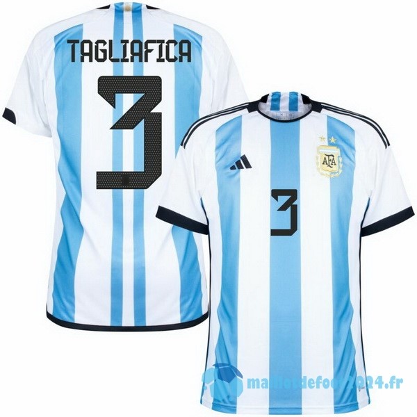 Nouveau Thailande NO.3 Tagliafico Domicile Maillot Argentine 2022 Bleu