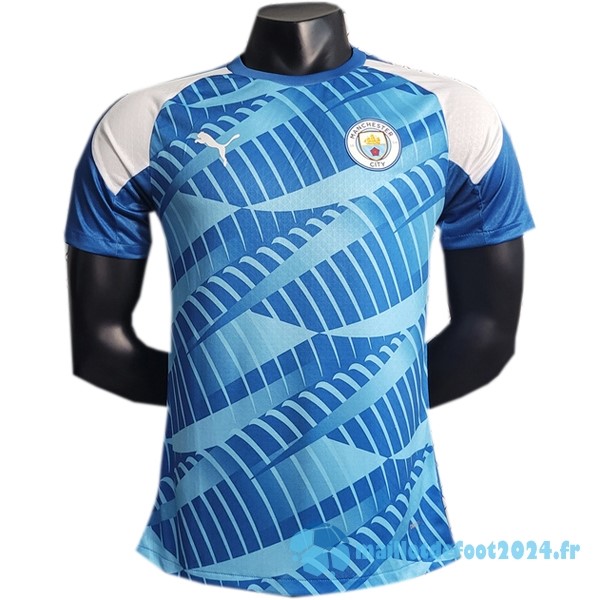 Nouveau Thailande Pré match Joueurs Maillot Manchester City 2023 2024 Bleu