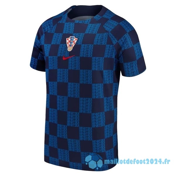 Nouveau Thailande Pré match Maillot Croatie 2022 Bleu