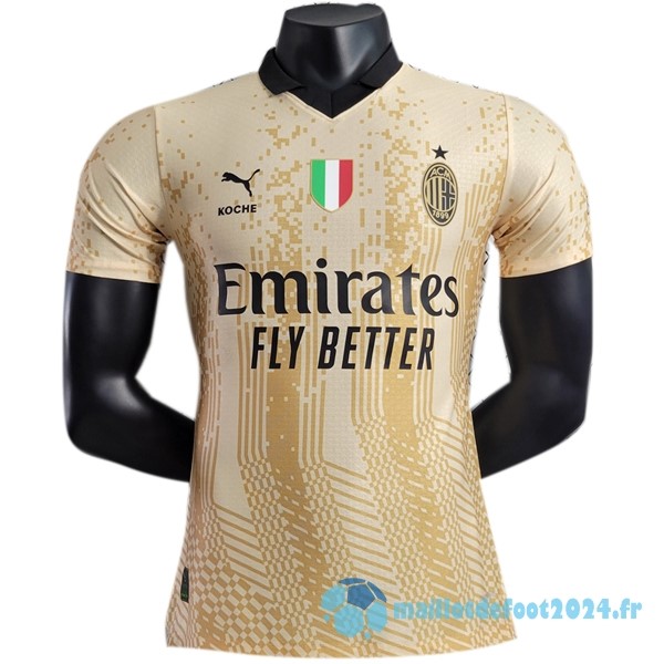 Nouveau Thailande Spécial Joueurs Maillot AC Milan 2023 2024 Jaune