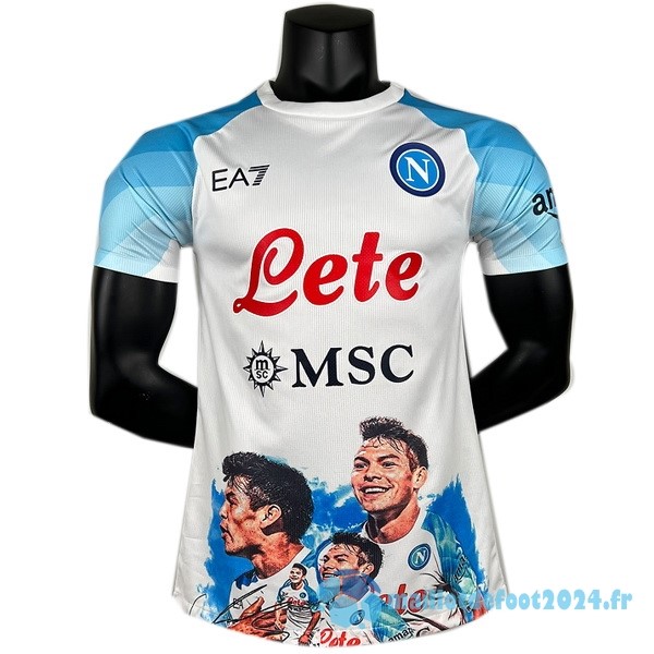 Nouveau Thailande Spécial Joueurs Maillot Napoli 2023 2024 Blanc III Bleu