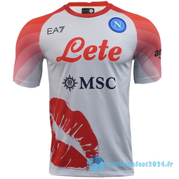 Nouveau Thailande Spécial Joueurs Maillot Napoli 2023 Blanc Rouge