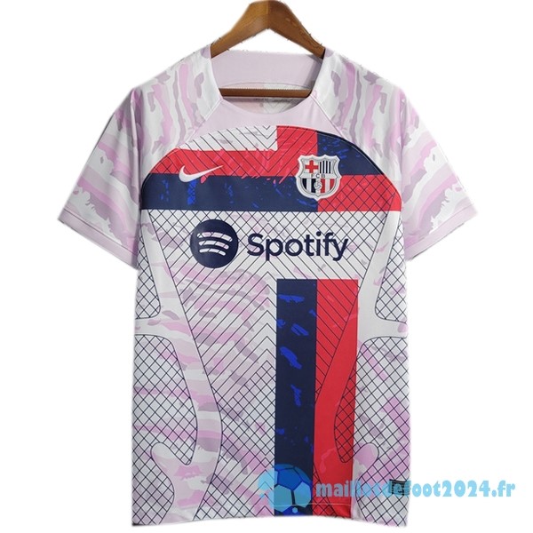 Nouveau Thailande Spécial Maillot Barcelona 2023 2024 Blanc Rouge