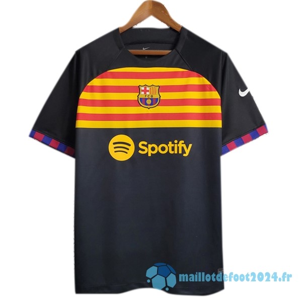 Nouveau Thailande Spécial Maillot Barcelona 2023 2024 Noir II Jaune