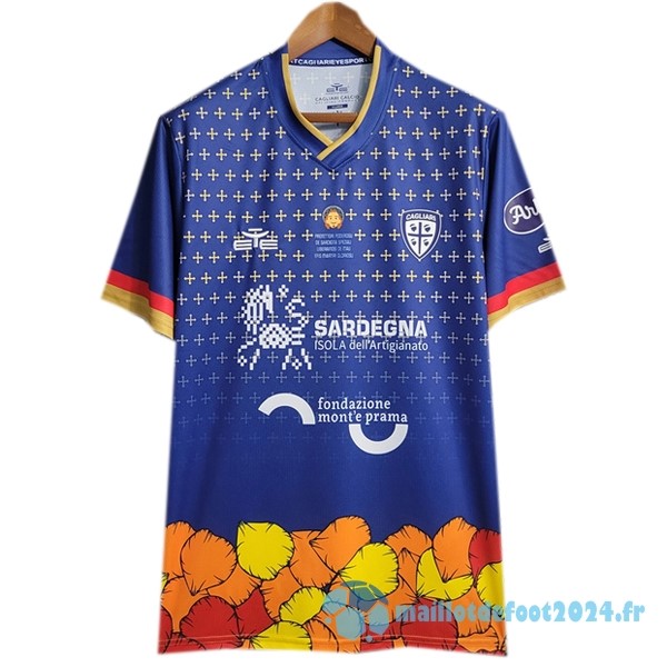 Nouveau Thailande Spécial Maillot Cagliari Calcio 2023 2024 Bleu