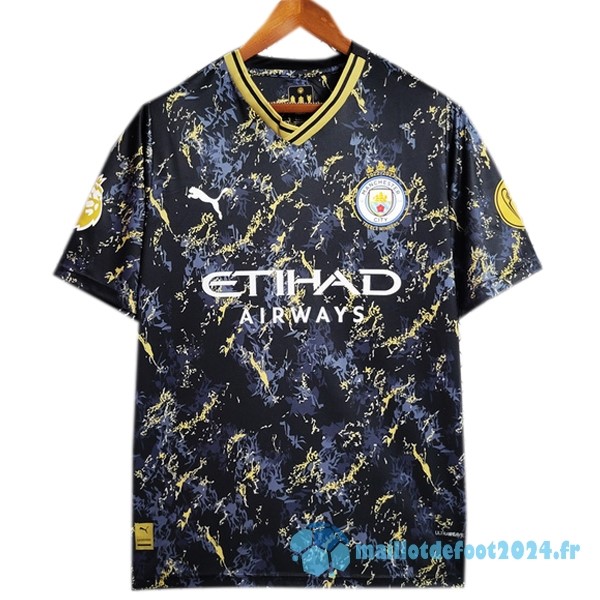 Nouveau Thailande Spécial Maillot Manchester City 2023 2024 Noir Jaune