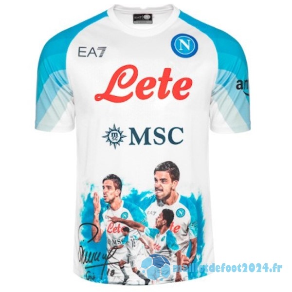 Nouveau Thailande Spécial Maillot Napoli 2023 2024 Blanc III Bleu