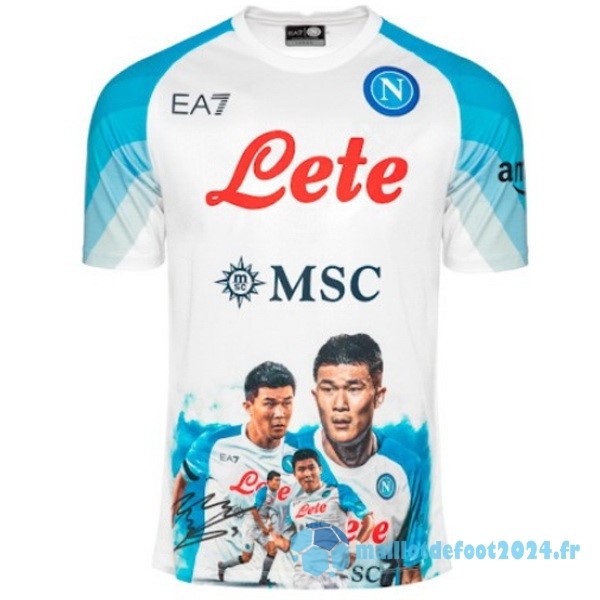 Nouveau Thailande Spécial Maillot Napoli 2023 2024 Blanc II Bleu