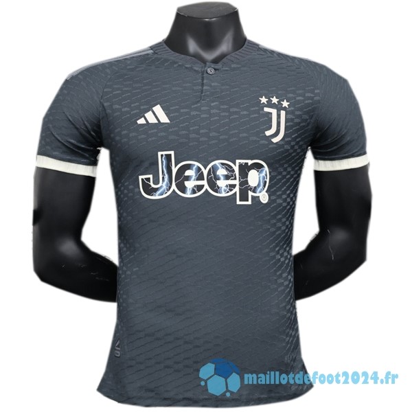 Nouveau Thailande Third Joueurs Maillot Juventus 2023 2024 Gris Noir