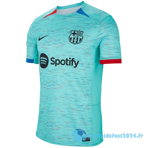 Nouveau Thailande Third Maillot Barcelona 2023 2024 Bleu Vert