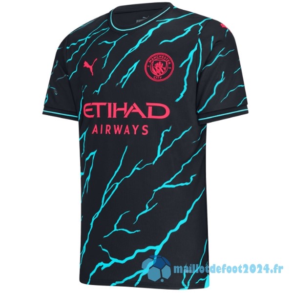 Nouveau Thailande Third Maillot Manchester City 2023 2024 Noir