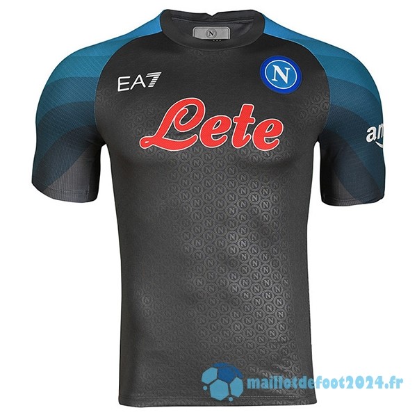 Nouveau Thailande Third Maillot Napoli 2022 2023 Noir Bleu