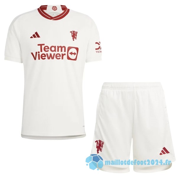 Nouveau Third Conjunto De Homme Manchester United 2023 2024 Blanc