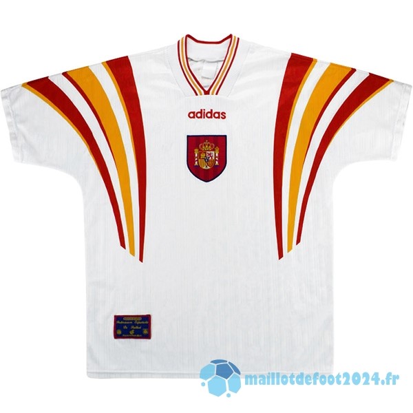 Nouveau Third Maillot Espagne Retro 1996 Blanc