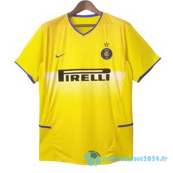 Nouveau Third Maillot Inter Milán Retro 2002 2003 Jaune