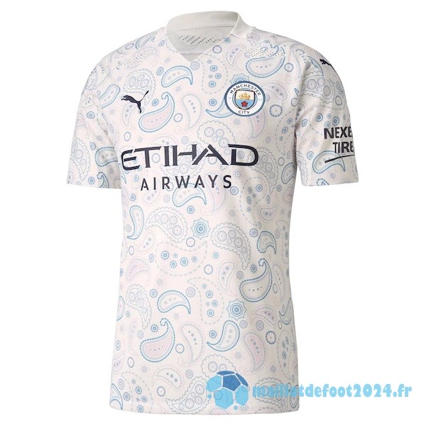 Nouveau Third Maillot Manchester City Retro 2020 2021 Blanc