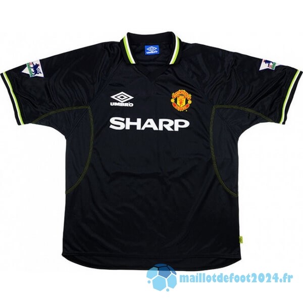 Nouveau Third Maillot Manchester United Retro 1998 1999 Noir