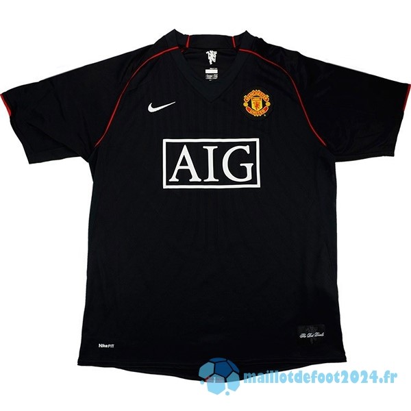 Nouveau Third Maillot Manchester United Retro 2007 2008 Noir