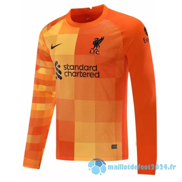 Nouveau Third Manches Longues Gardien Liverpool 2021 2022 Orange