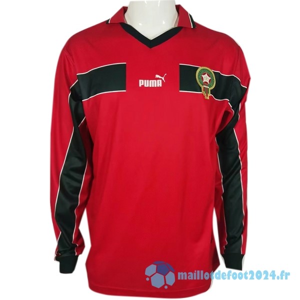 Nouveau Third Manches Longues Maroc Retro 1998 Rouge