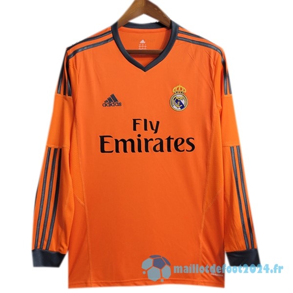 Nouveau Third Manches Longues Real Madrid Retro 2013 2014 Orange