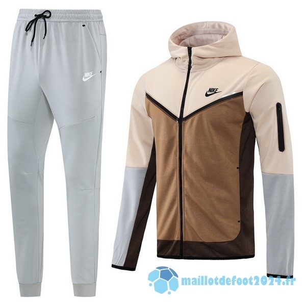 Nouveau Veste Con Capucha Nike 2022 2023 Gris Jaune